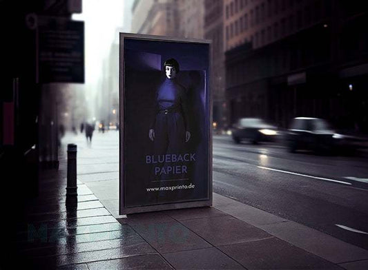 Blueback-Papier - undurchsichtiges Posterpapier mit blauer Rückseite und matt glänzender Oberfläche MAXPRINTO