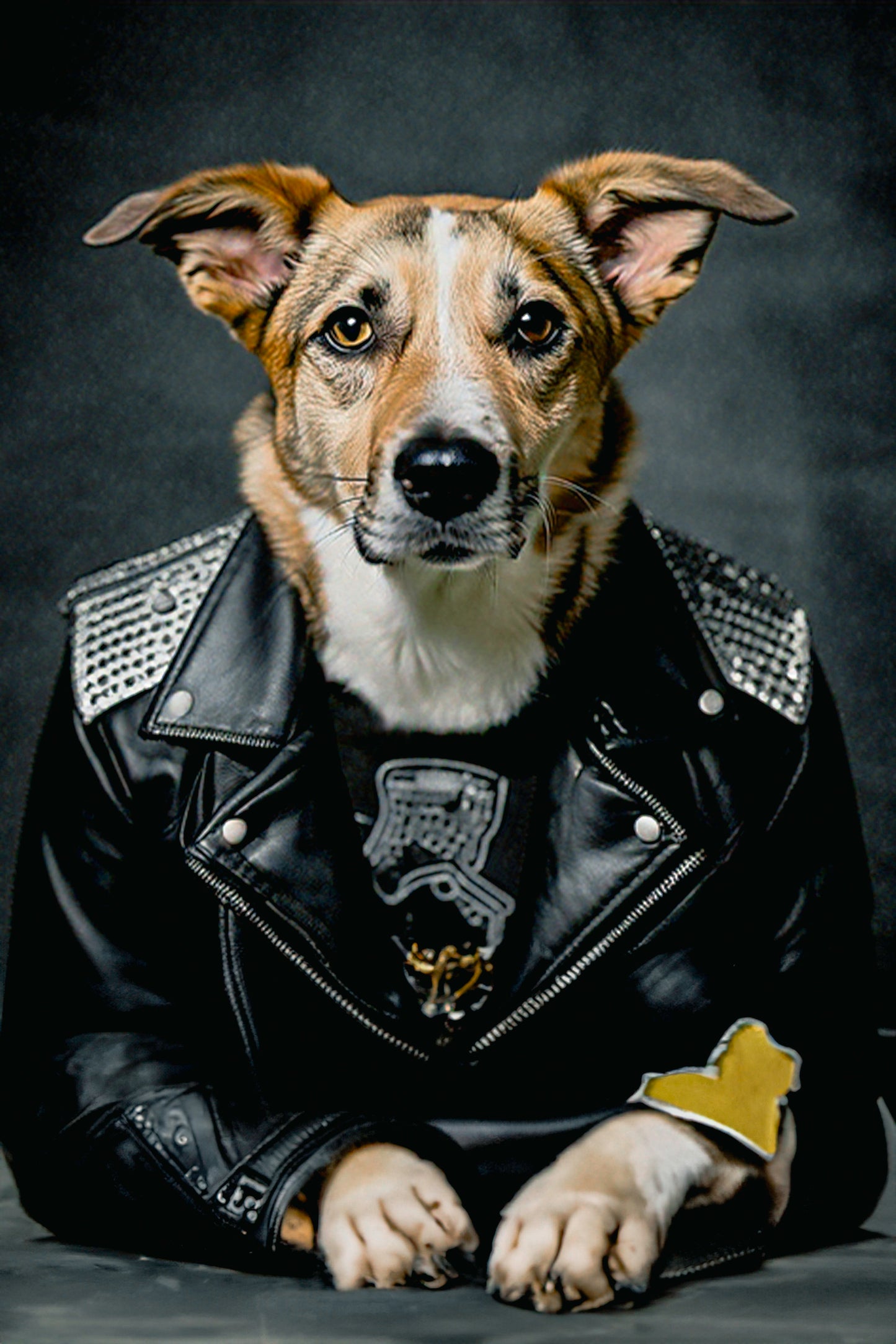 Hund Rider auf Alu-Dibond – Stilvolle Wandkunst für Tierliebhaber!