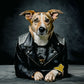 Hund Rider auf Alu-Dibond – Stilvolle Wandkunst für Tierliebhaber!