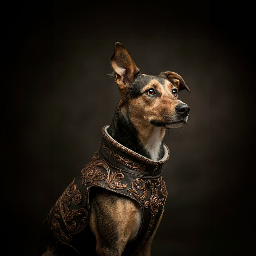 Hund Winston auf Alu Dibond – Stilvolle Wandkunst für Hundeliebhaber